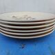 Lot of six plates decorated Tulips "Longchamp"