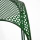 Tabouret de bar italien des années 1960 en métal peint en vert avec métal perforé.