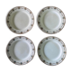 Set of 4 old flat plates in Terre de Fer, Cadiz L&G
