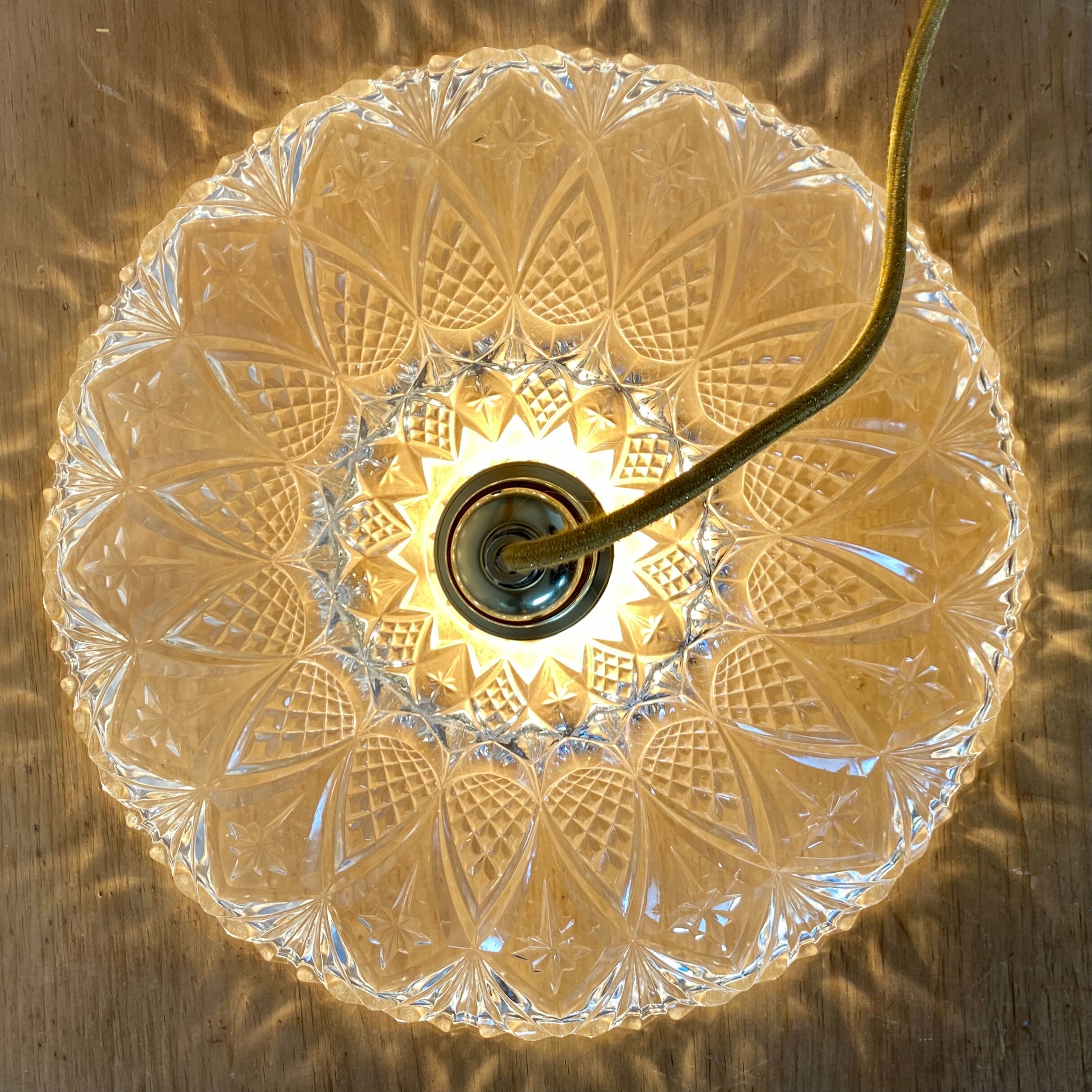 Vintage glass lampshade pendant lamp