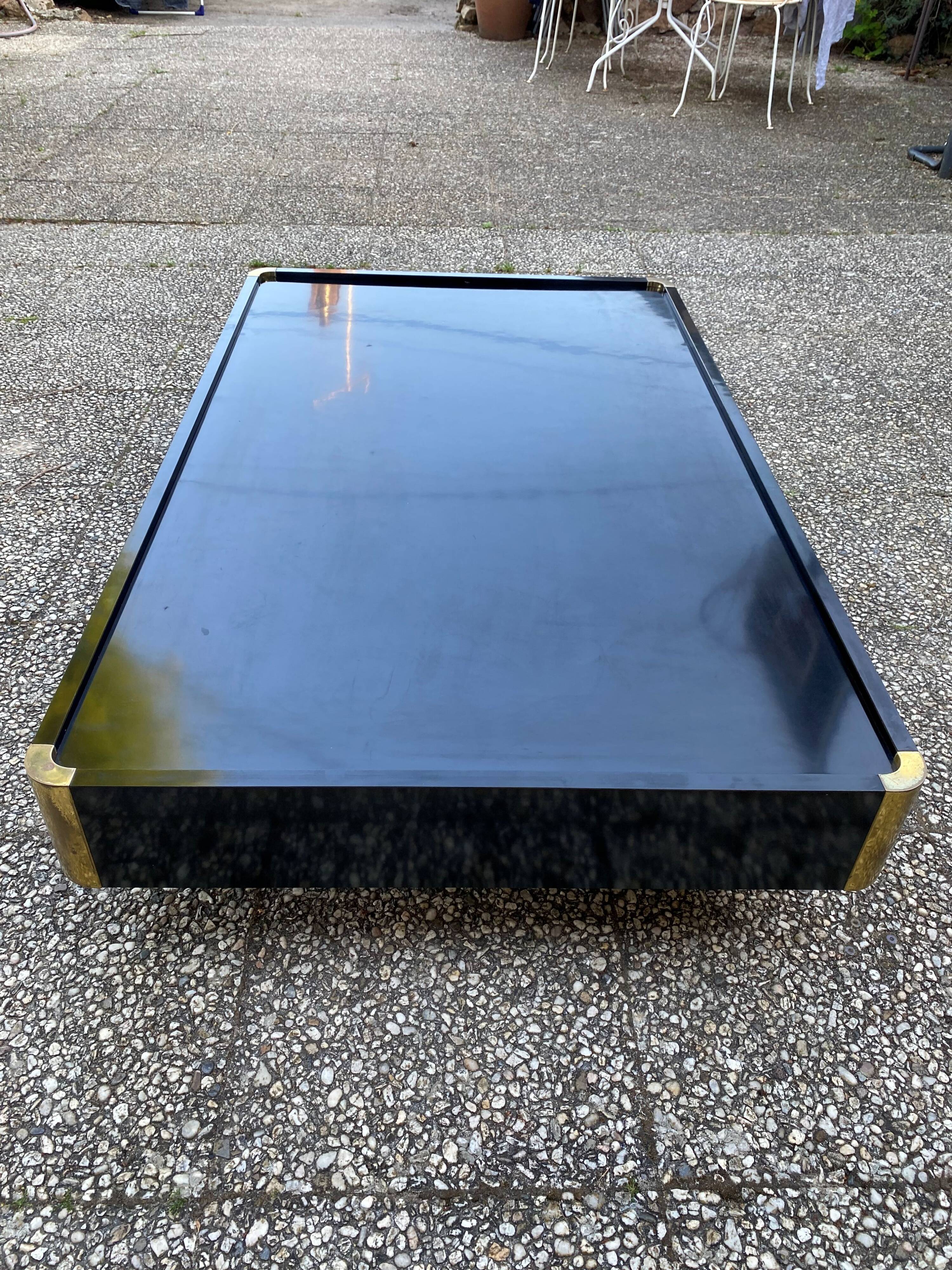 Vintage black coffee table from the 50s
