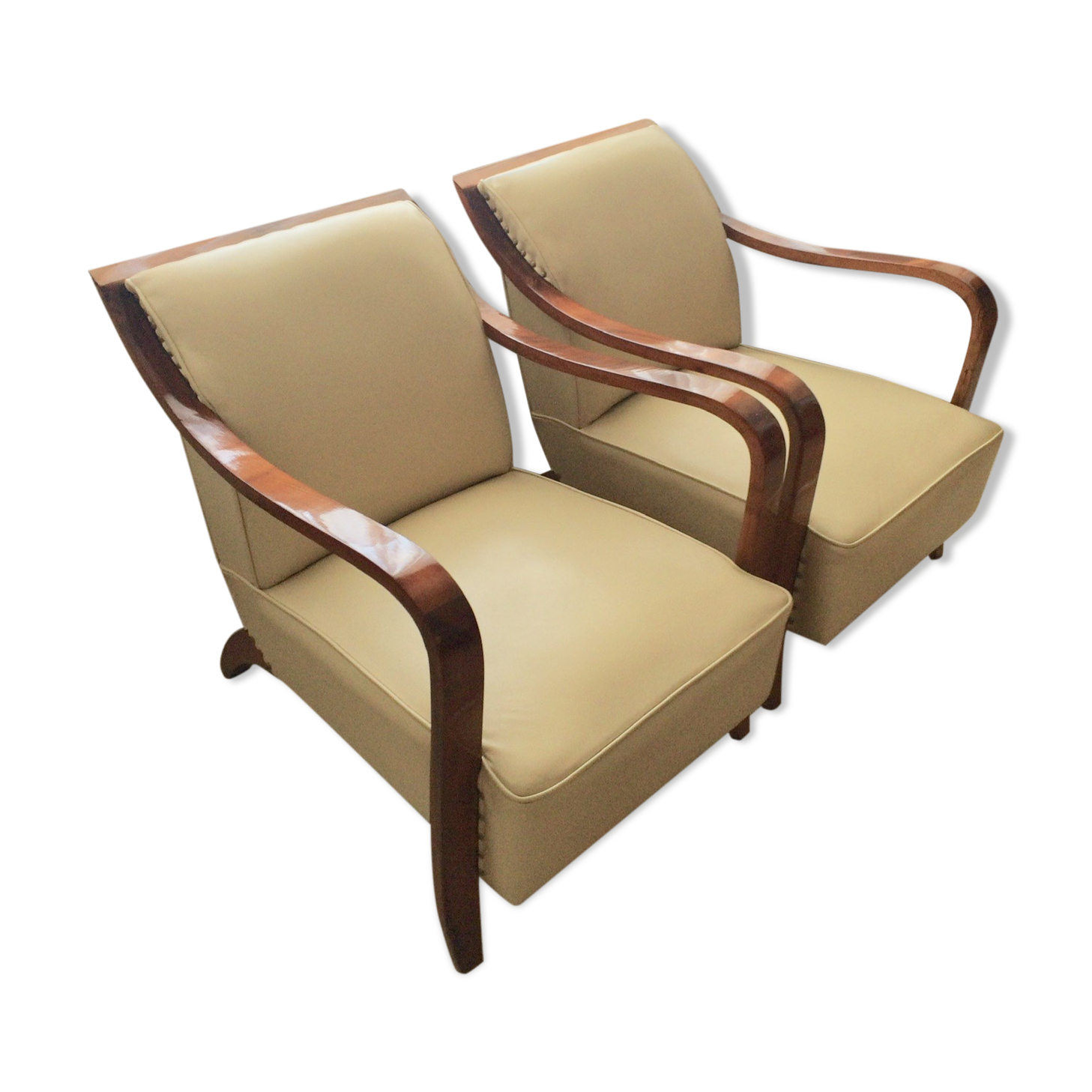 Pair of art deco armchairs