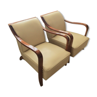 Pair of art deco armchairs