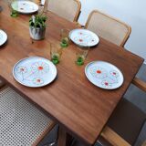 Dining room table farm and 6 chairs style breuer