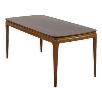 Table basse basse en bois de cerisier, années 1950