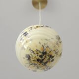 Art Deco redesign pendant lamp  / marbled glass antique hanging lamp
