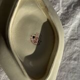 Old pink earthenware saucier Badonviller model Jasmin