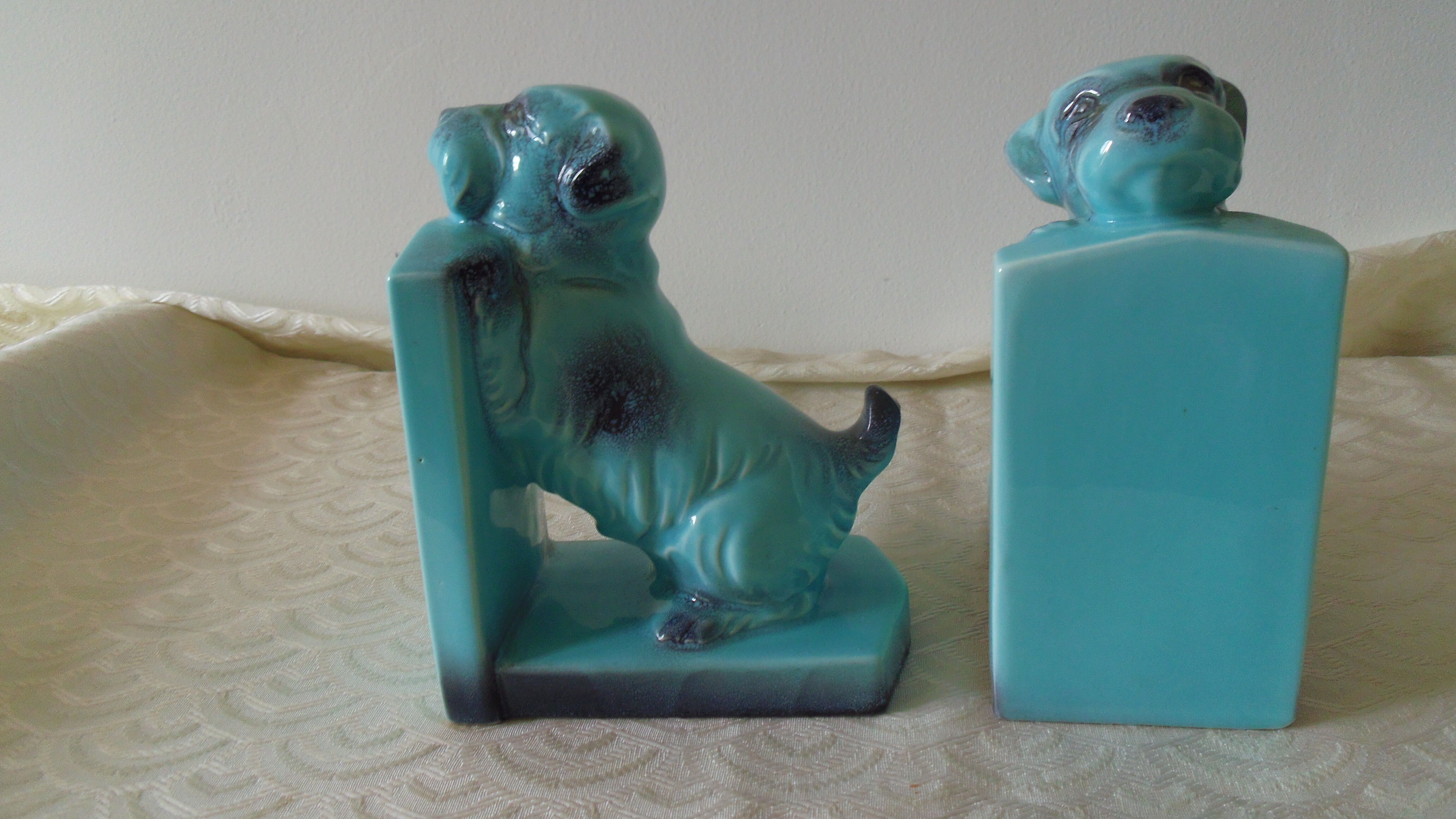 Pair of earthenware bookends