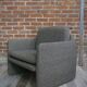 Vintage black and white mottled fabric Chair