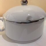 White porcelain soup bowl