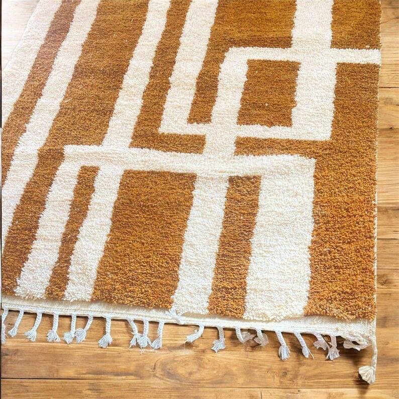 Tapis beni ouraine fait main traditionnelle taille 200 x 300 cm