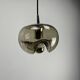 Futura suspension in smoked wavy glass by Peill & Putzler 1970