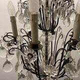Antique Large Bronze Crystal Chandelier 1920/40’s