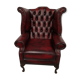 Burgundy chesterfield chair