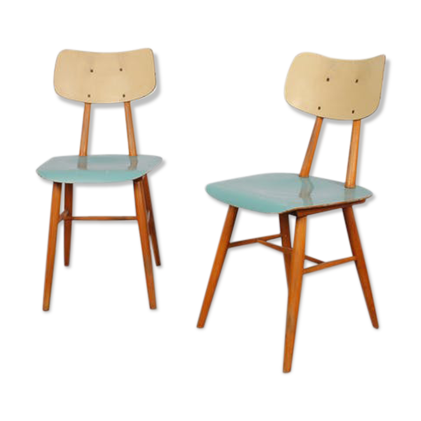Pair of vintage chairs for publisher Ton, 1960