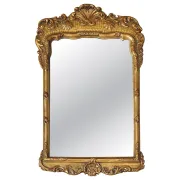 George III Chippendale Style Antique Gilded Wall Mirror
