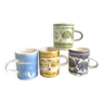 4 mugs anglaises céramique années 70