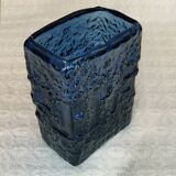 Vase scandinave en verre bleu par Göte Augustsson pour Ruda Glasbruk, 1960