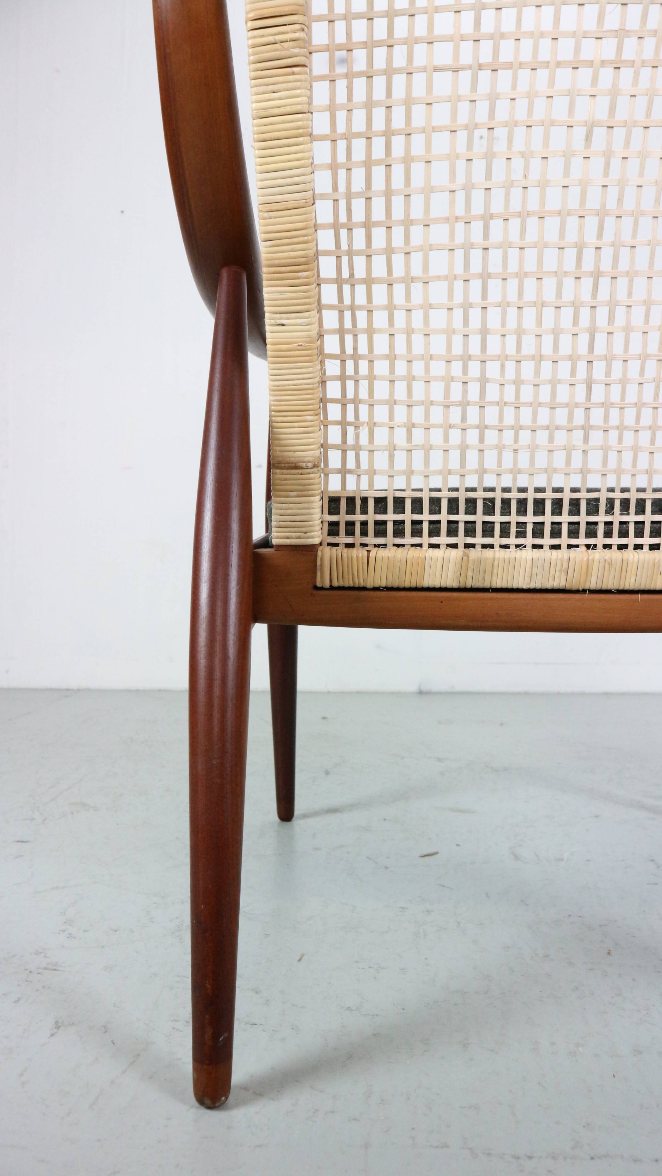 Peter Hvidt& Orla Mølgaard-Nielsen FD146 Cane Back Easy Chair, Denmark