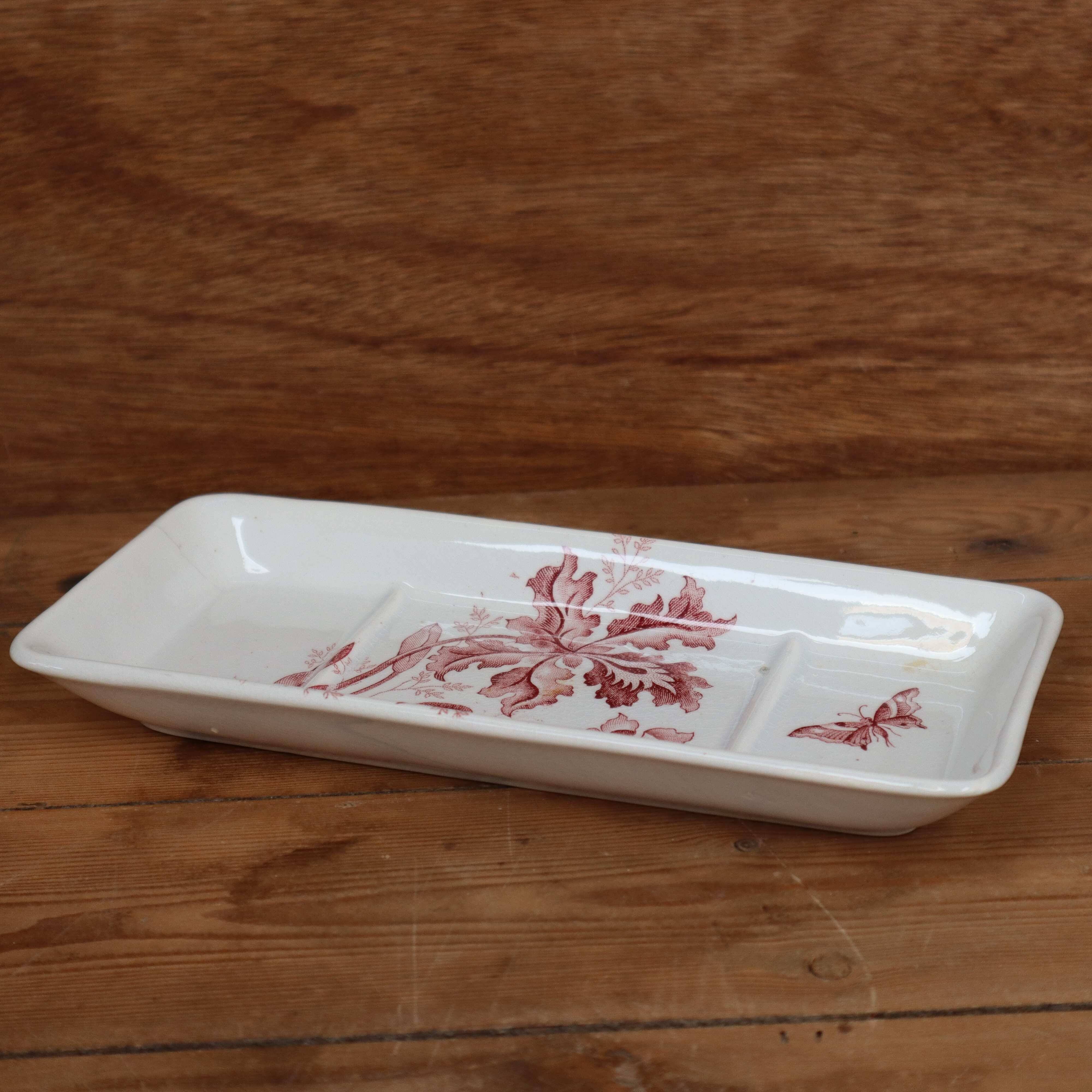 Terre de Fer Saint Amand pocket emptier/comb holder 'Orchids' model