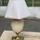 Vintage bedside lamp pair golden pineapple egg Maison Le Dauphin years