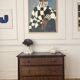 Commode en rotin vintage