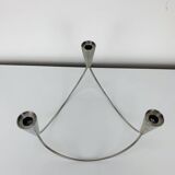 Vintage triple stainless steel candle holder