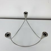 Bougeoir inox triple, vintage