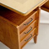 Double desk with covered handles, France 1950