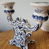 2-light Delft chandelier
