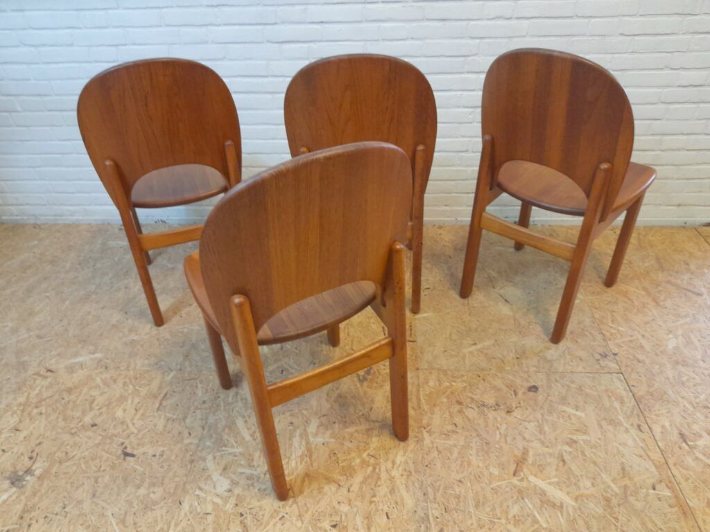 Spoon back dining chairs Glostrup, set of 4