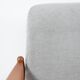 Fauteuil vintage restauré d’origine designer E. Homma, tissu gris