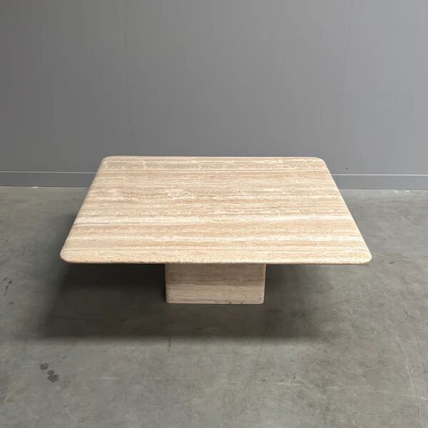 Large vintage travertine coffee table, 1970s
