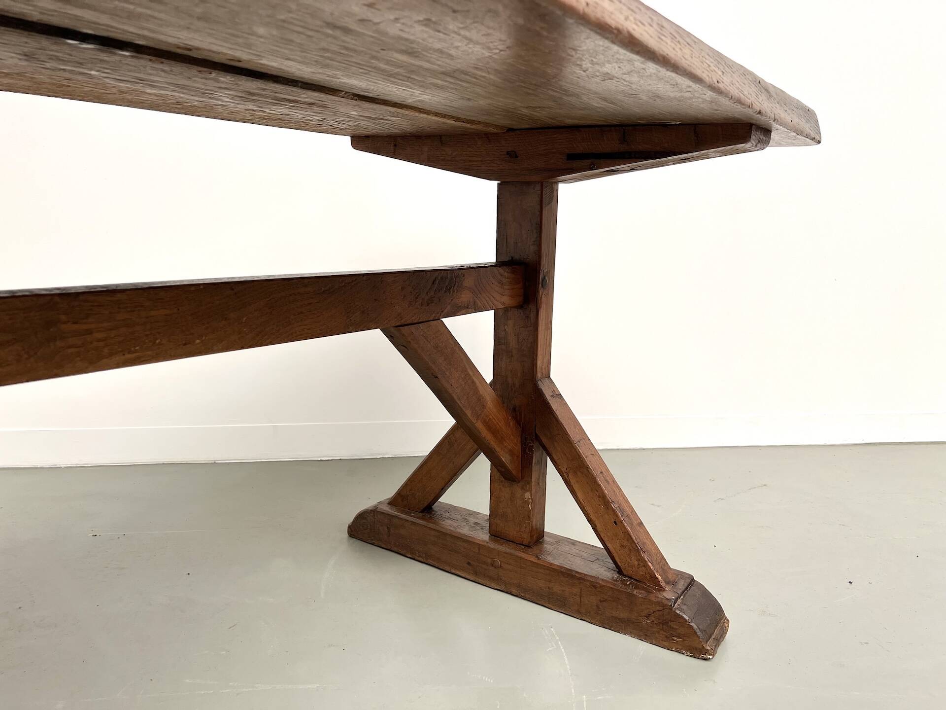 19th century brutalist oak table