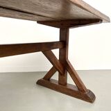 19th century brutalist oak table