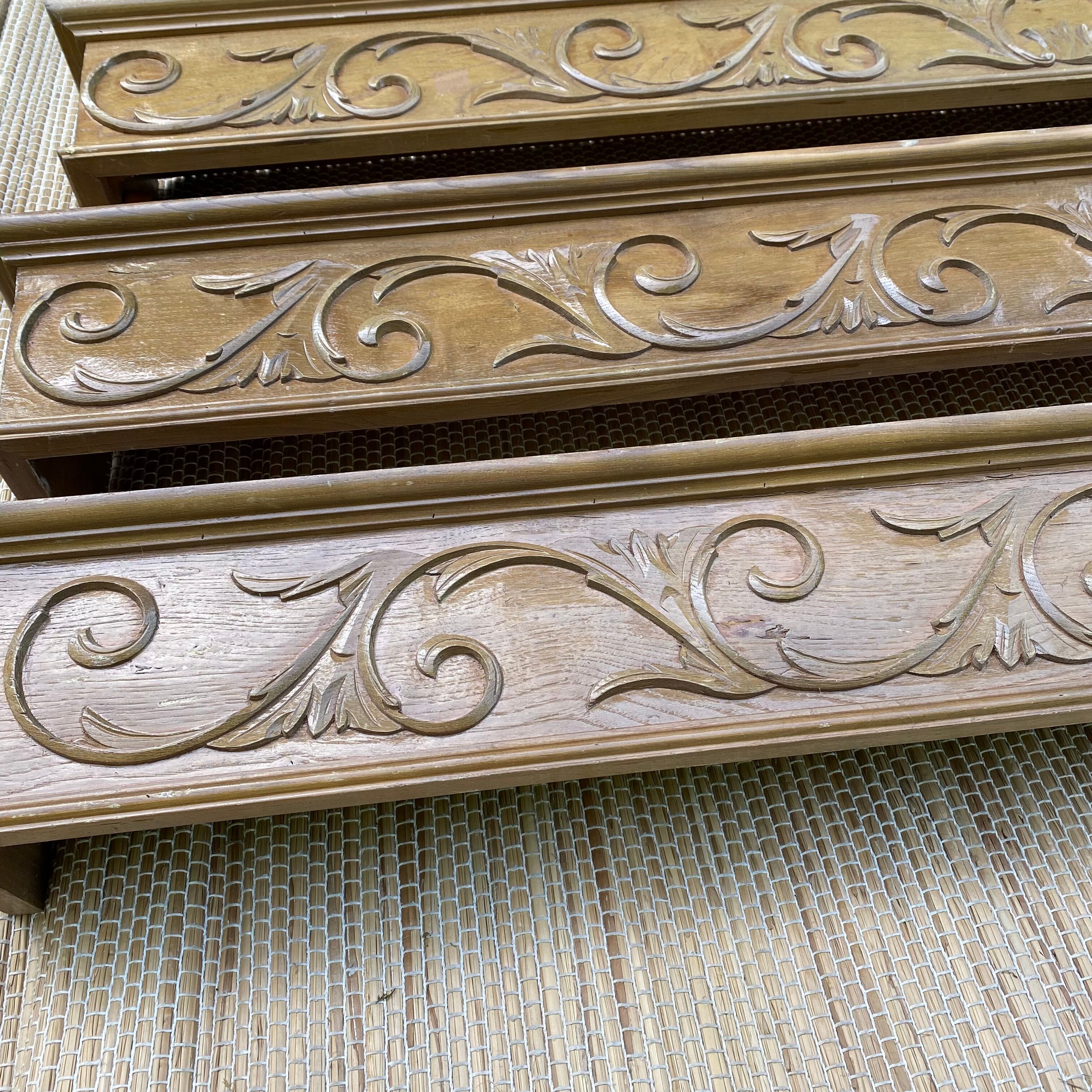 Old wooden curtain cover