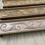 Old wooden curtain cover