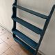 Blue wooden wall shelf