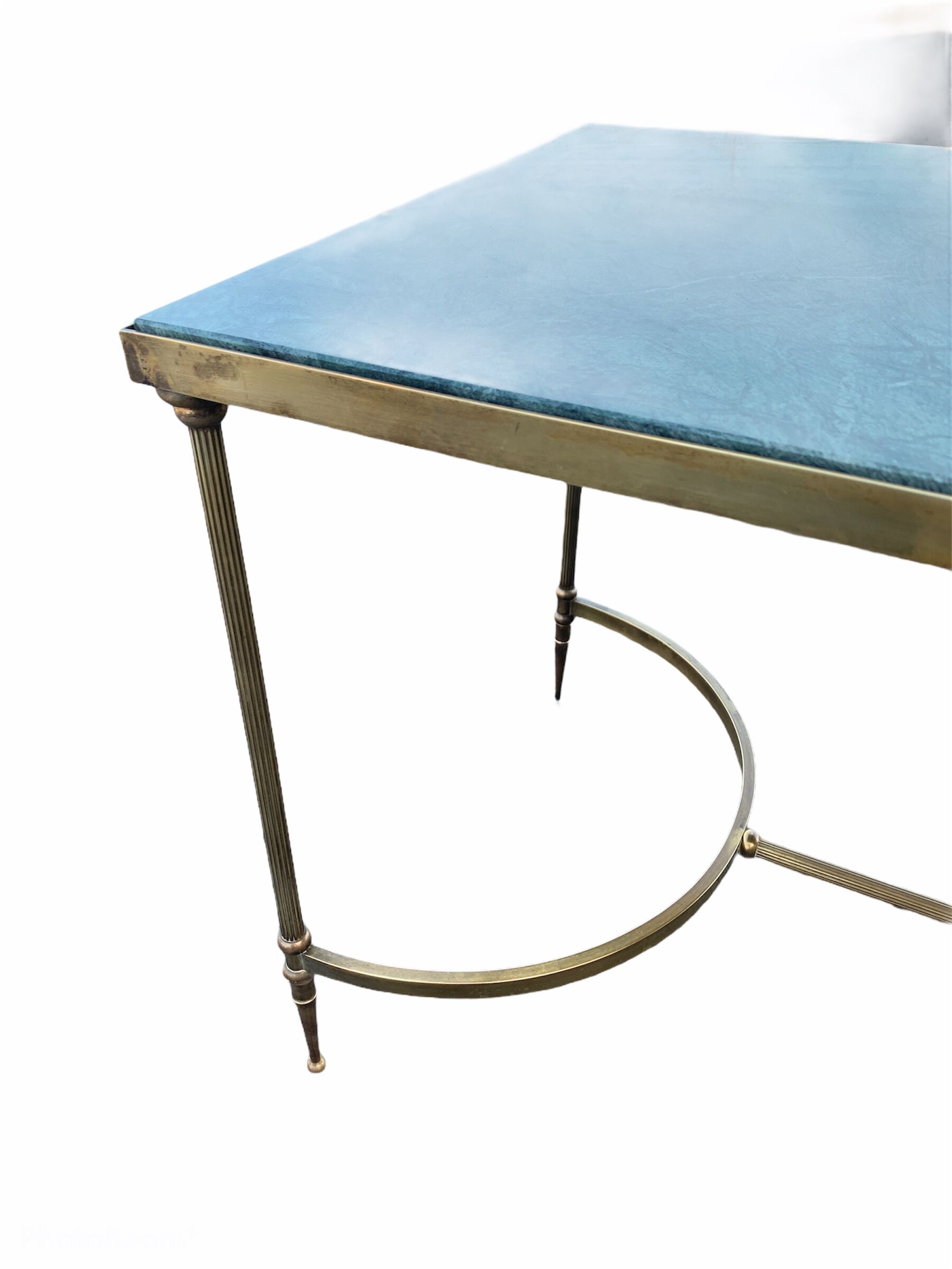 Coffee table brass and marble design 1960'