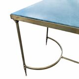 Coffee table brass and marble design 1960'