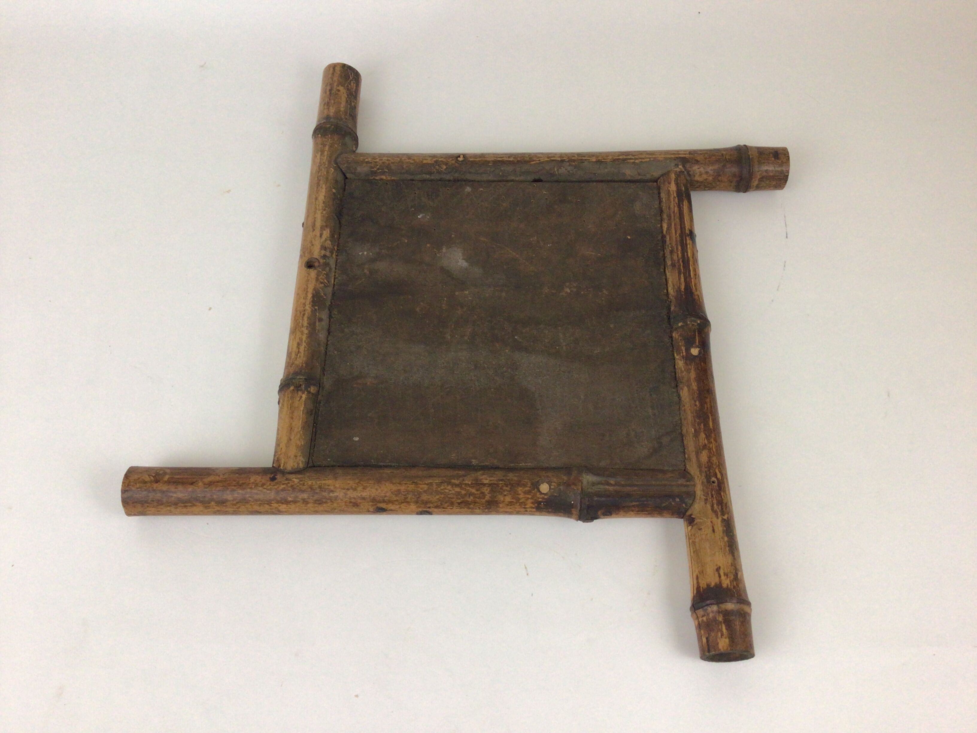 Beveled bamboo mirror