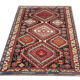 Antique shirvan area rug traditional wool tribal geometric azerbaijan carpet- 120x165cm