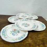 Set of 6 Large Flat Plates Villeroy & Boch "Delia" Vintage 26.5cm