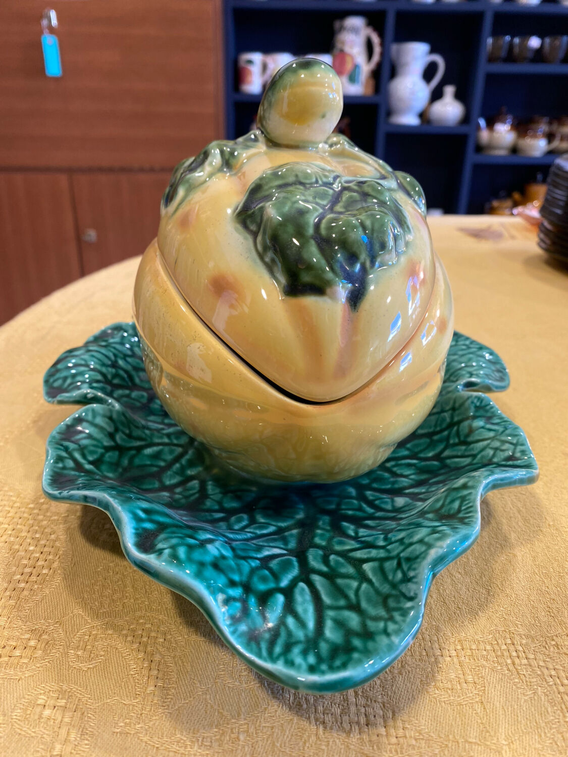 Barbotine Soup Tureen Sarreguemines