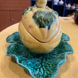 Barbotine Soup Tureen Sarreguemines