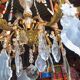 19th Bronze and Crystal Chandelier