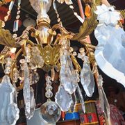 19th Bronze and Crystal Chandelier