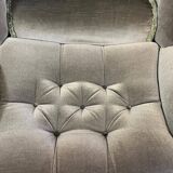 Vintage green club chair with fringes