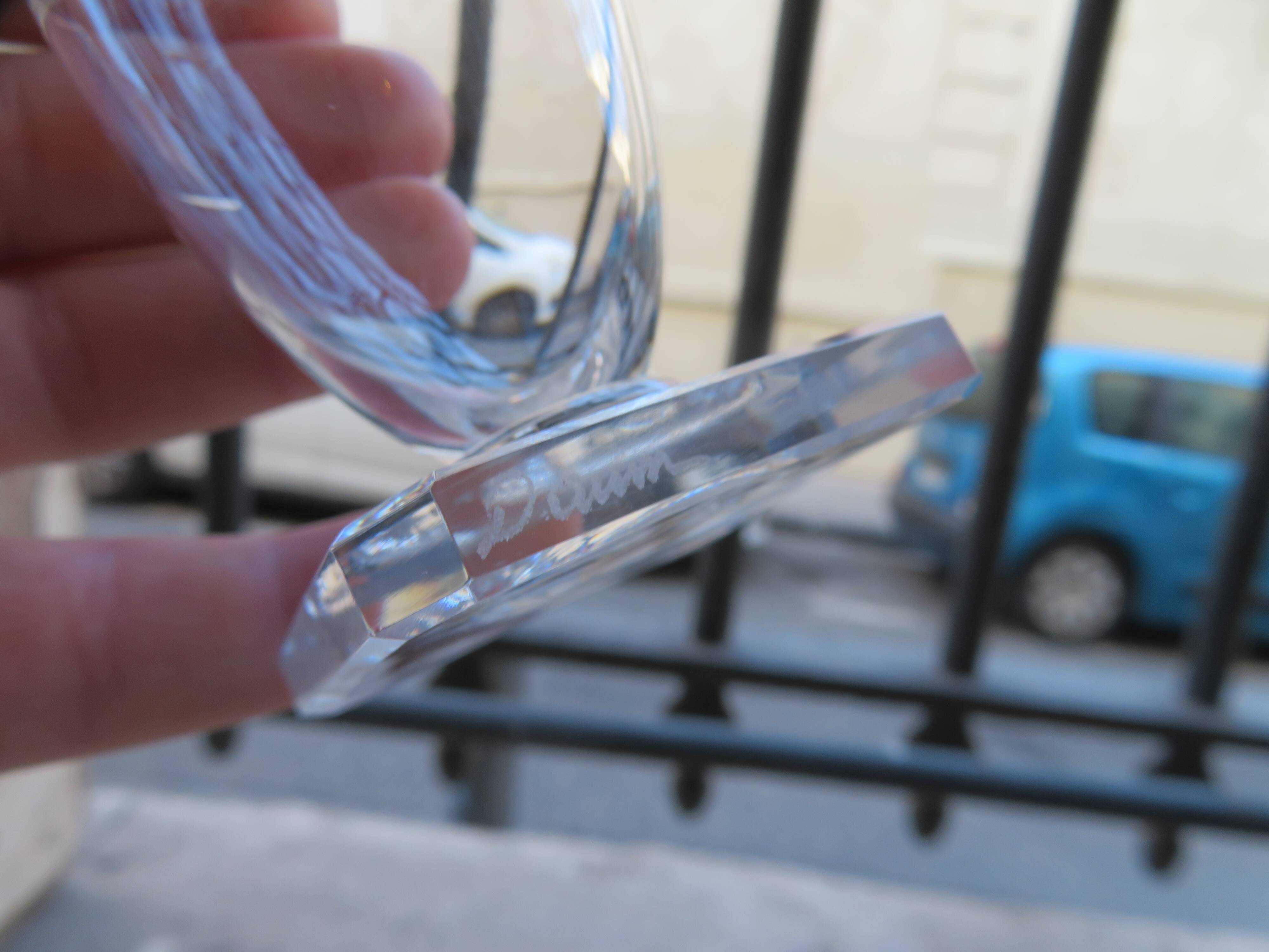 6 port or aperitif glasses 7cl Daum crystal with square base h 8.3cm