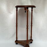 Wooden side table with three legs vintage